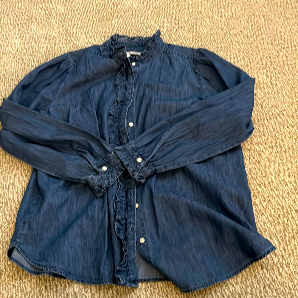 Loft Chambray Shirt L